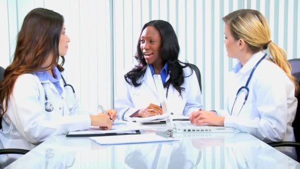 female medical consultants having meeting in boardroom - Footage, Video