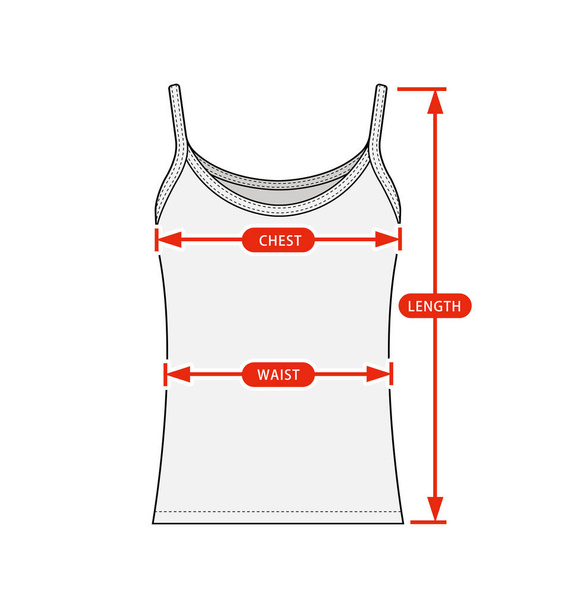 Ropa tamaño gráfico vector ilustración (Mujer camisola vestido ) - Vector, imagen