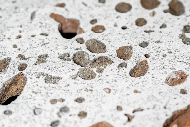 Struttura di fetta di roccia vulcanica grigia, macro  - Foto, immagini