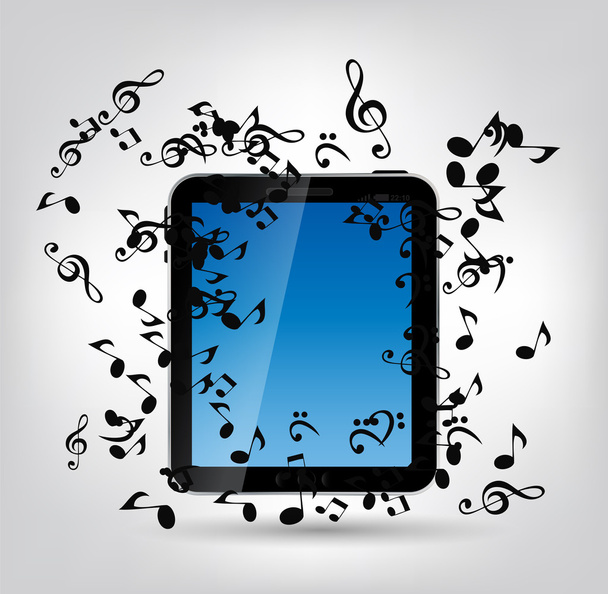Illustrazione vettoriale del telefono musicale mobile
. - Vettoriali, immagini