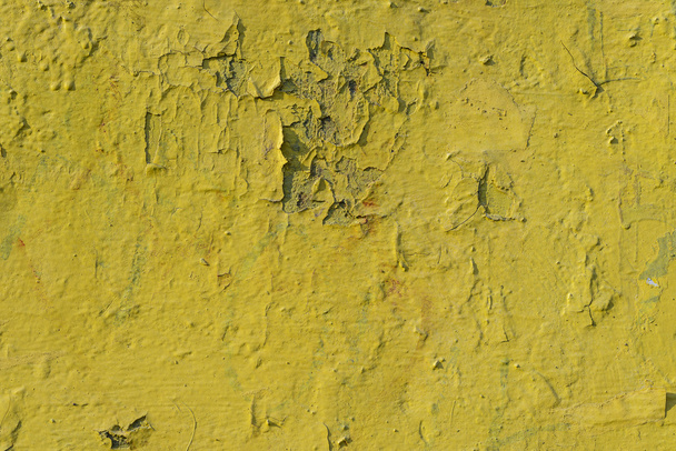 Old yellow paint texture - Foto, afbeelding