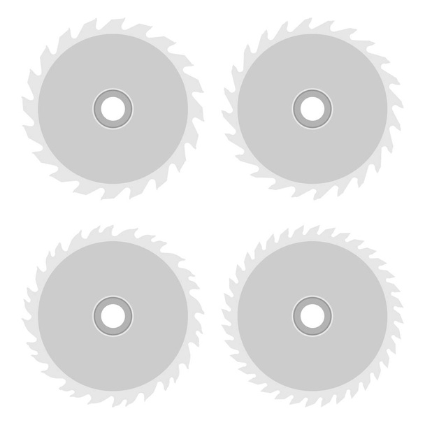 Different circular saw blades isolated on white background - 写真・画像