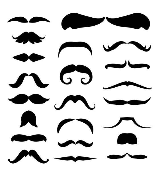 Conjunto de iconos vectoriales de bigote
 - Vector, imagen