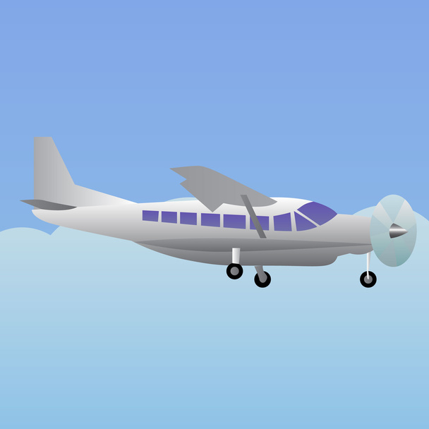 Airplane in the sky - Вектор,изображение