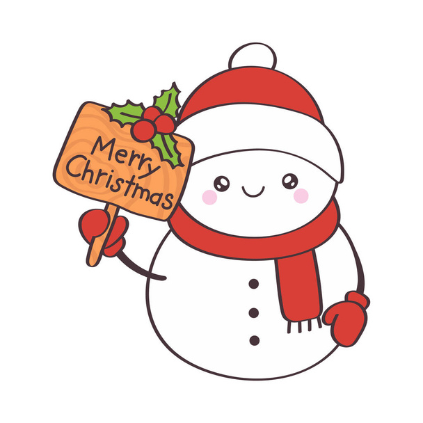 Snowman holiday party Royalty Free Vector Image