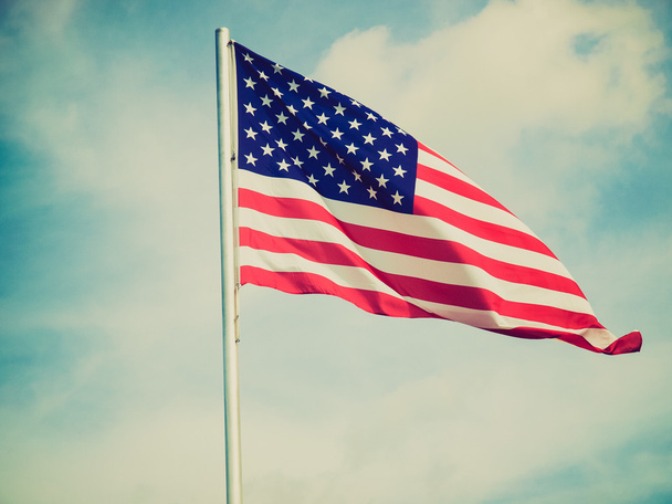Retro look USA lippu
 - Valokuva, kuva