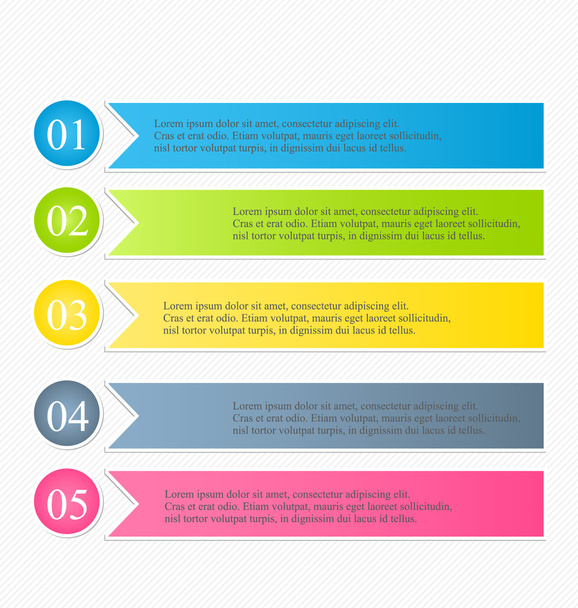 Modern infographics colorful design template with shadow - Διάνυσμα, εικόνα