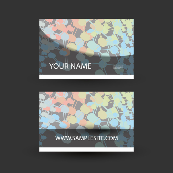 Business Card Template with Abstract Background - Вектор, зображення