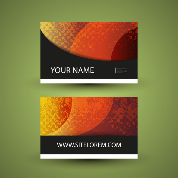 Business Card with Abstract Colorful Grungy Pattern - Вектор, зображення