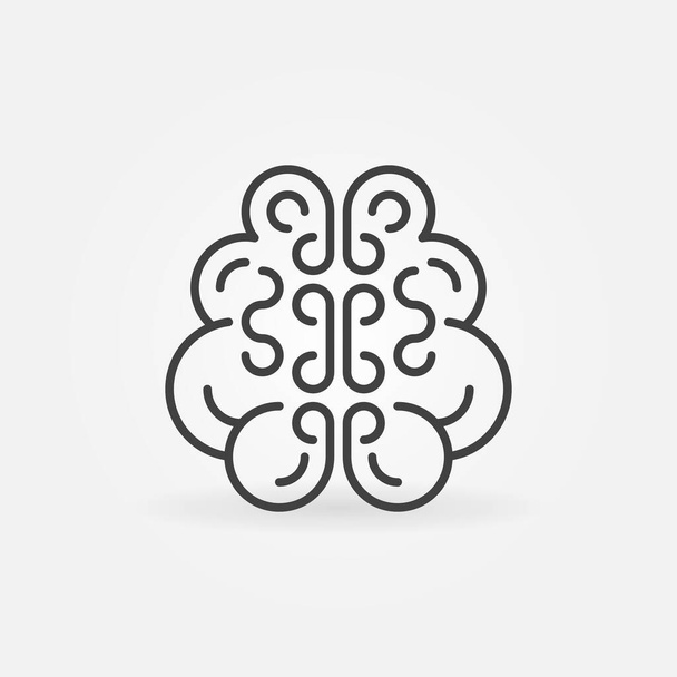 Brain outline vector concept minimal icon or symbol - Vektor, obrázek