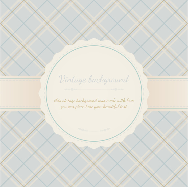 Vintage background with ribbon and sample text - Vector, Imagen