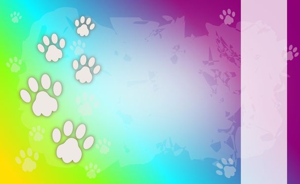Радужный фон с собачьими лапами
 - Фото, изображение