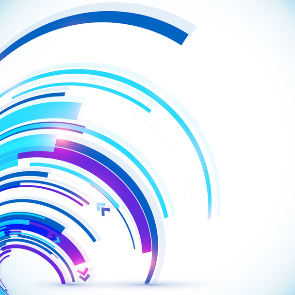 Blue abstract futuristic curve vector background - Foto, afbeelding