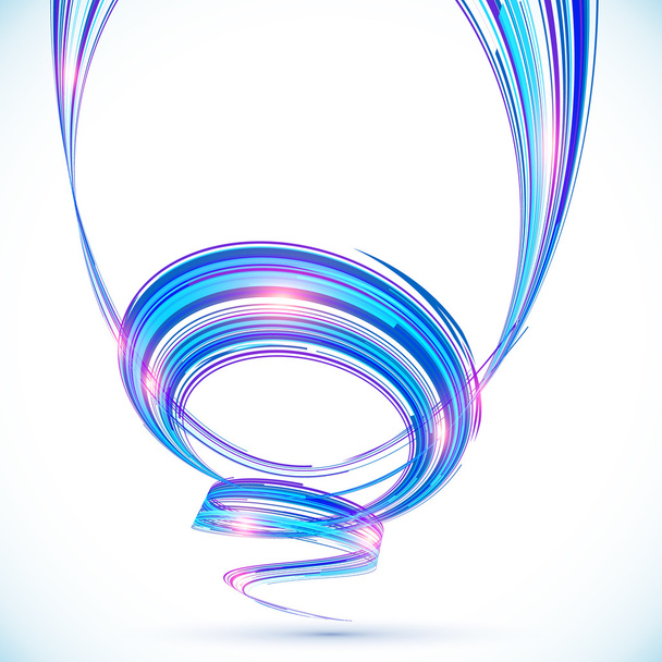 Blue abstract futuristic spiral vector background - Photo, Image