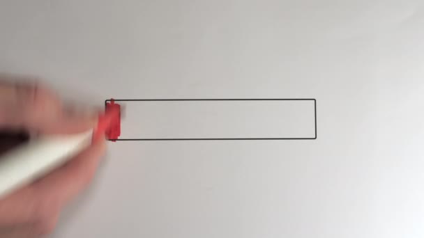 L'indicateur de stylo rouge de la barre de progression  - Séquence, vidéo