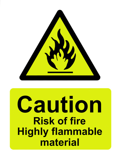 Предупреждение риск пожара, высоко горючий материал
 - Фото, изображение