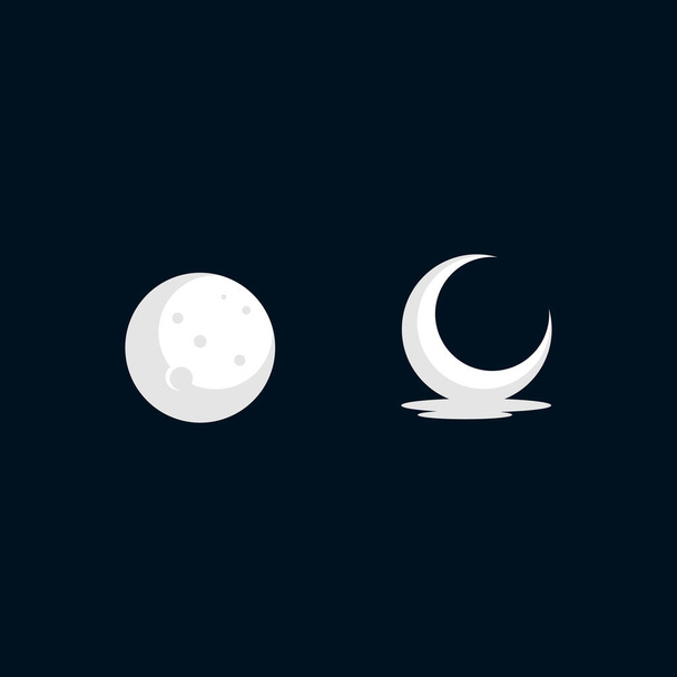 Moon Vector icon design illustration Template - Vector, Image