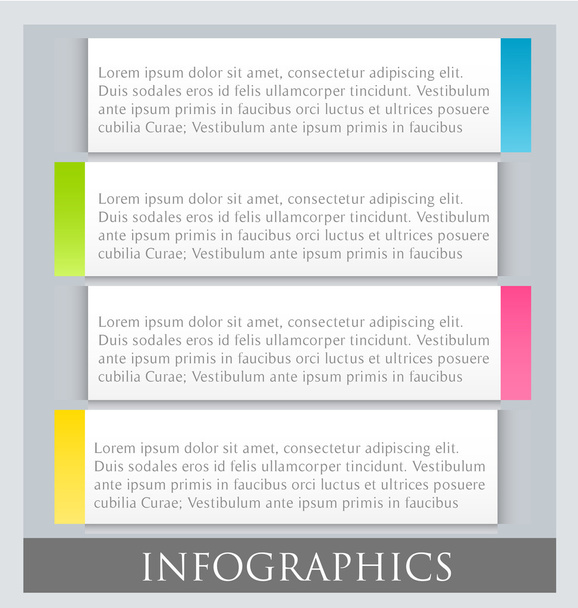 Modern infographic colorful design template - Vektor, Bild