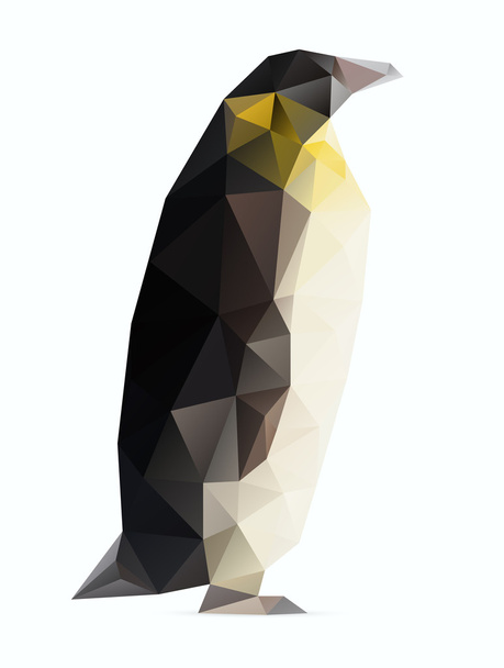 Ilustração abstrata do polígono do pinguim
 - Vetor, Imagem