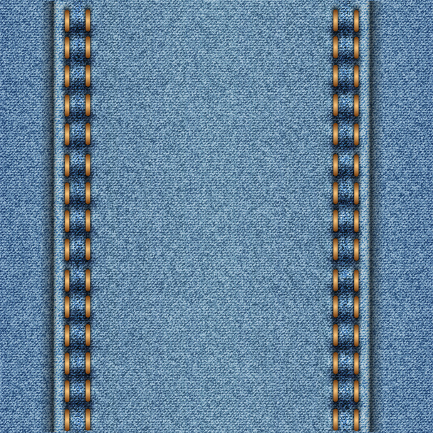Textura de mezclilla con dos costuras paralelas
 - Vector, Imagen
