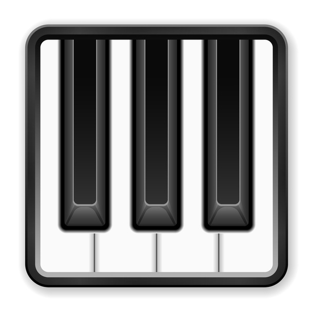 piano music icon - Vektor, Bild