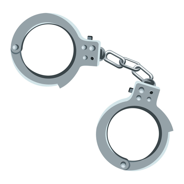 handcuffs police accessory - Vector, Image