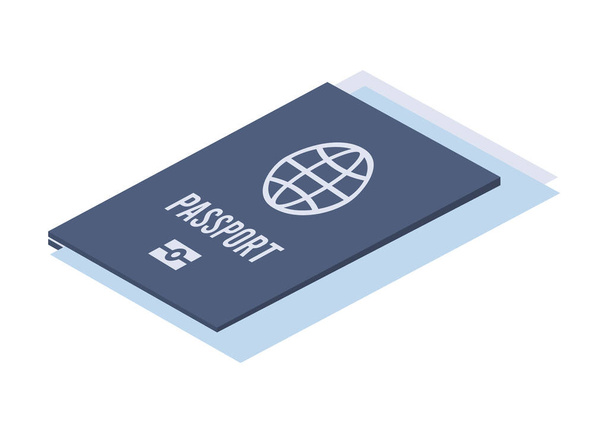 passport document icon - Vector, Image