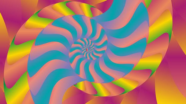 Renkli spirallerden oluşan arkaplan tasarımı. Web sitesi tasarımı, masaüstü duvar kağıdı. Vektör sanatı. İllüstratör 8 - Vektör, Görsel