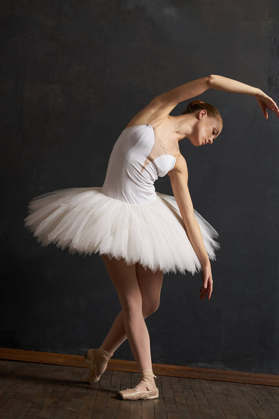 woman ballerina in white tutu performance grace dance - Photo, Image