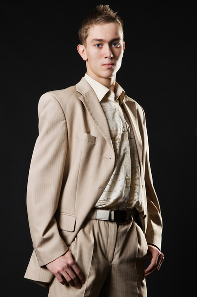 Young businessman in beige suit - Photo, Image