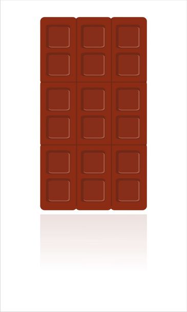 Chocolade geïsoleerd op wit - Vector, afbeelding