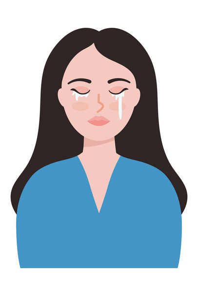 woman crying design - Vektori, kuva