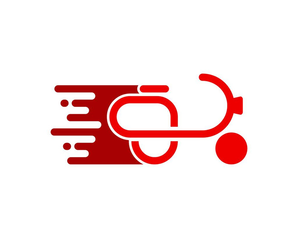 Moto de entrega abstracta con símbolo rápido - Vector, imagen
