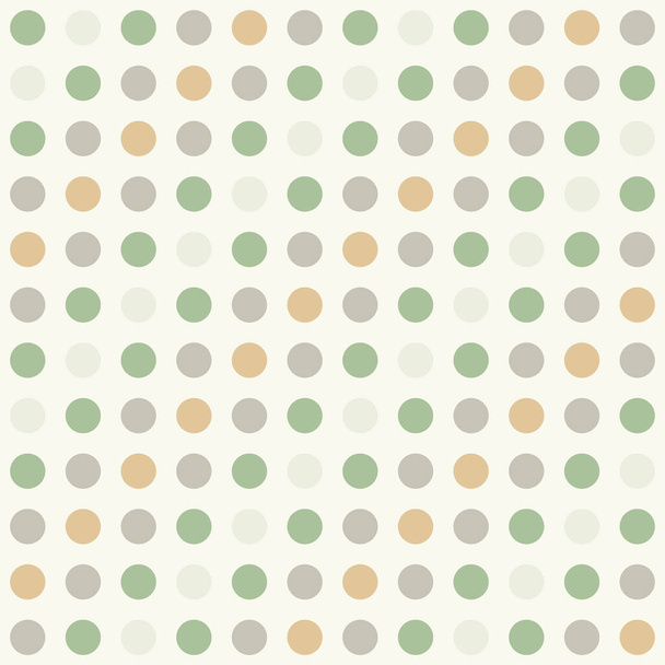 Polka Dot Pattern. Green, Brown and Gray Color Dot on Cream background. Seamless Background for graphic design, fabric, textile, fashion. Color Trend 2022. - Photo, Image