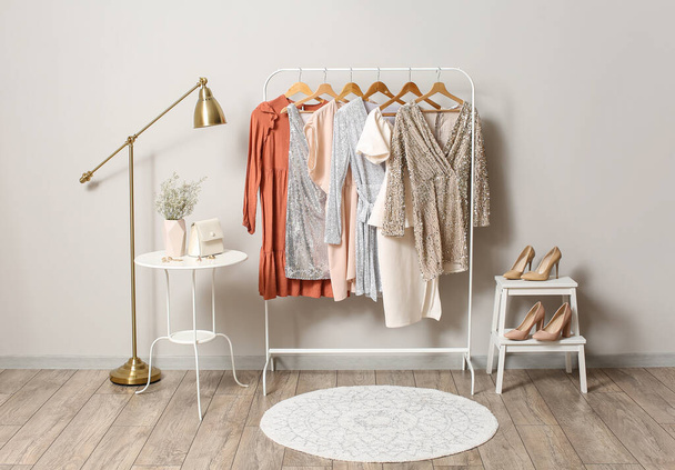 Interior of stylish room with clothes - Photo, image