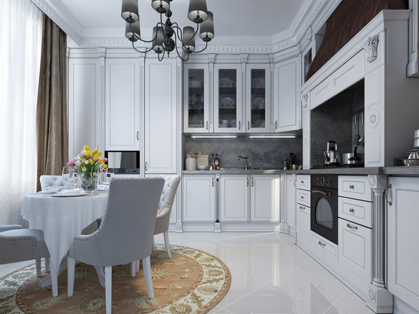 Kitchen in classical style - Photo, Image