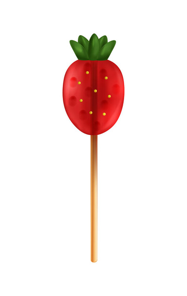 Raspberry Lollipop Realist Composition - Вектор, зображення