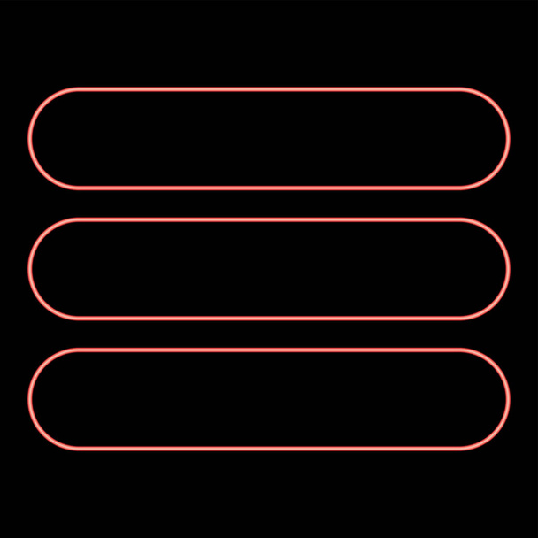 Neon list červená barva vektor ilustrace plochý styl světlý obrázek - Vektor, obrázek