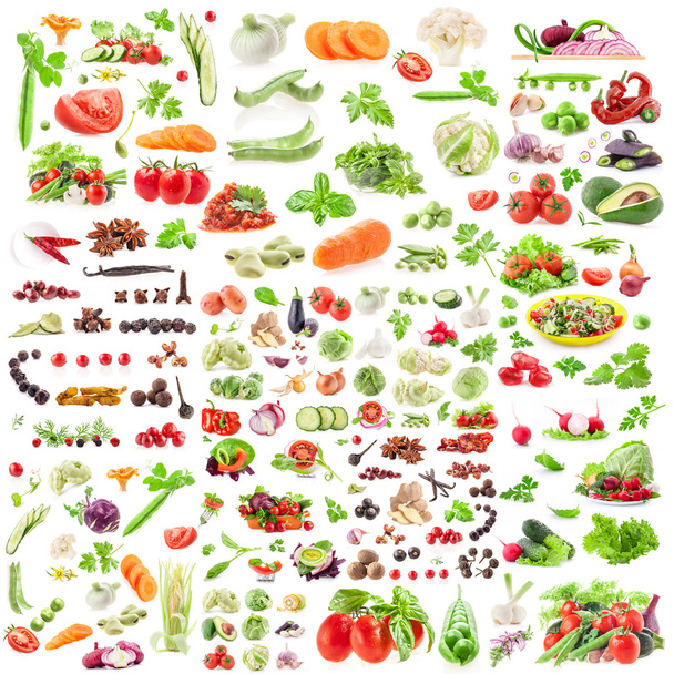Grande collection de légumes et d'épices
 - Photo, image