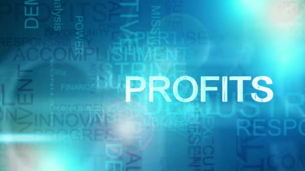 Montage graphic blue motion text background business finance - Footage, Video