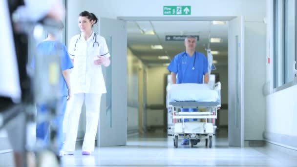 Personel obiektu pacjenta zajęty opieki medycznej - Materiał filmowy, wideo