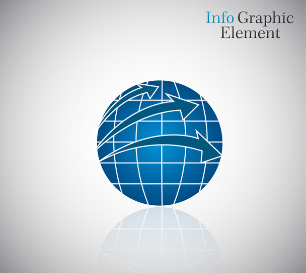 wereldwijde business pictogram - Vector, afbeelding