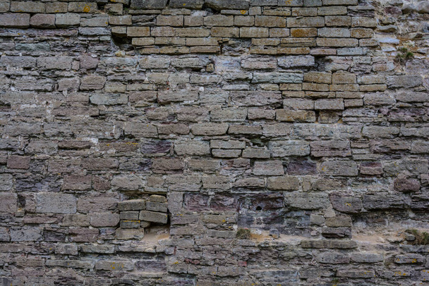 την υφή του τείχους του φρουρίου. Τοίχος τοιχοποιίας. Φρούριο Oreshek. Φρούριο Σλίσελμπουργκ κοντά στην Αγία Πετρούπολη, Ρωσία. Ιδρύθηκε το 1323. - Φωτογραφία, εικόνα