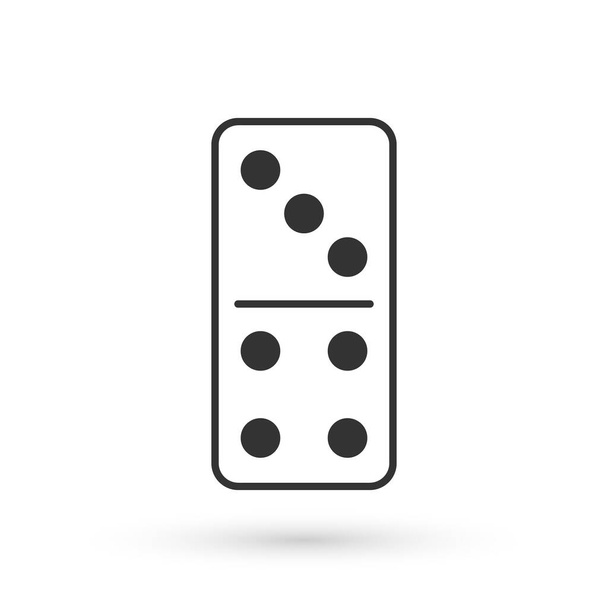 Grijs Domino icoon geïsoleerd op witte achtergrond. Vector - Vector, afbeelding