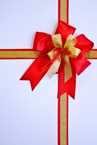 Red and gold Christmas bow - Foto, Imagen