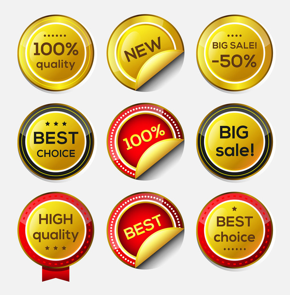 Gold vector icons. - Vector, Image