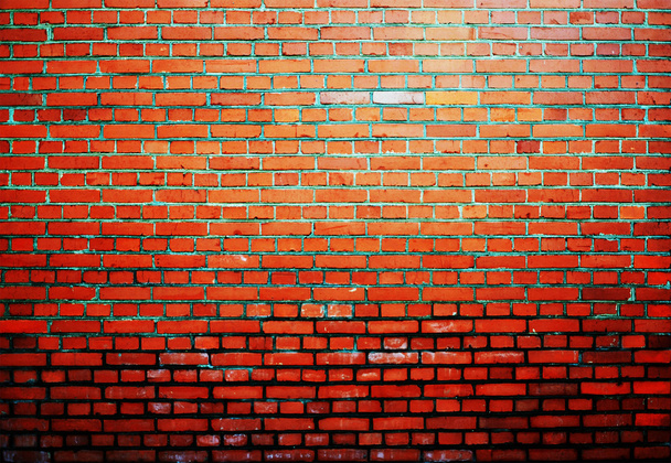 오래 된 주황색 벽돌 배경 벽 - Foto, afbeelding