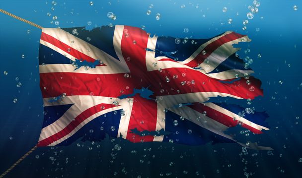 Англія Великобританії під прапором води - Фото, зображення