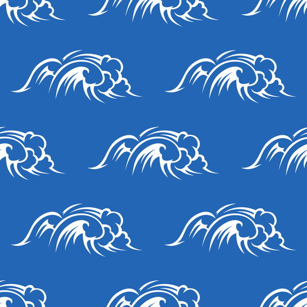 Бесшовная картина океанских волн  - Вектор,изображение