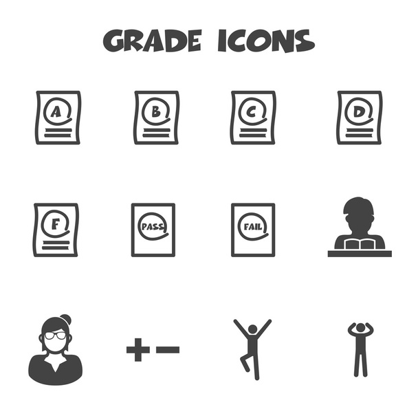 grade icons - Vector, Image